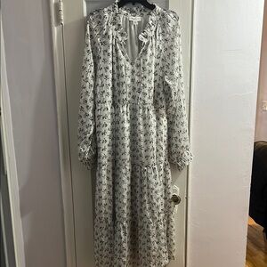 Floral White Maxi Dress